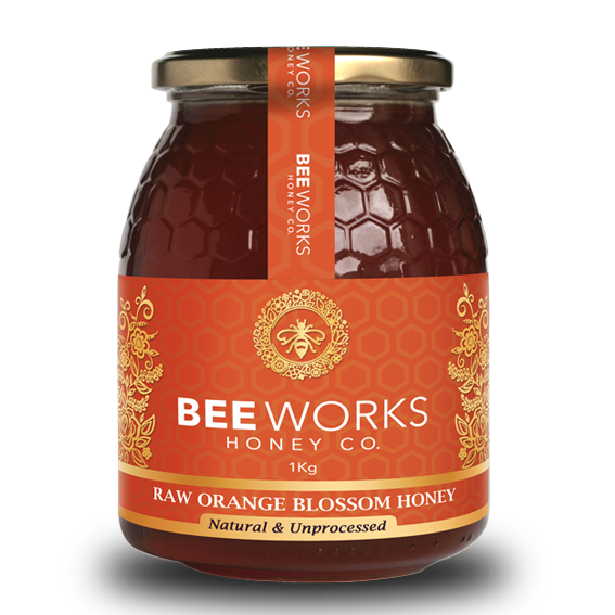 Raw Orange Blossom and Honeycomb Honey - 1kg