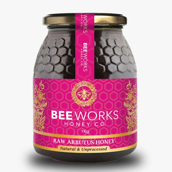 RAW Greek Arbutus (Strawberry Tree) Honey With Heather - 960g, 100% Pure, High Antioxidant & Antibiotic Content